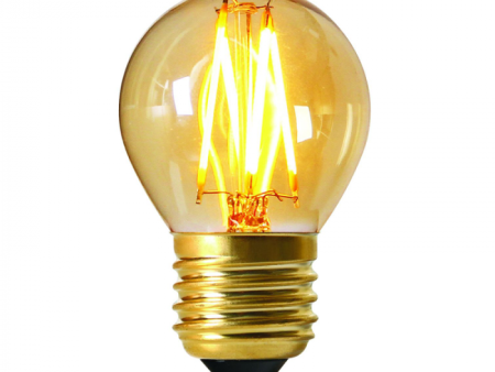 1016545800 - 4W LED Golf Ball Bulb Full Glass Filament Gold Online Sale