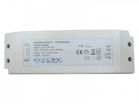 ELED-45-VS - Ecopac ELED-45V Series Constant Voltage LED Driver 45W 12V – 24V Discount