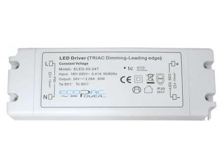 ELED-50-24T - Ecopac Constant Voltage LED Driver ELED-50-24T 50W 24V Discount