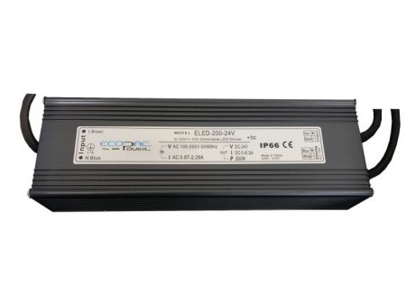 ELED-200-VS - Ecopac Constant Voltage Dimmable ELED-200-V Series 200W 12-24V Hot on Sale